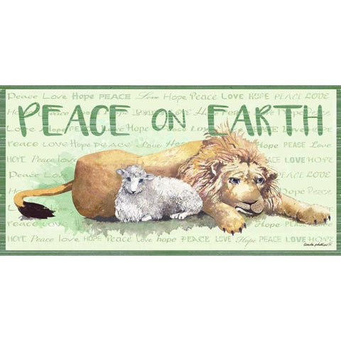 Peace on Earth II Gold Ornate Wood Framed Art Print with Double Matting by Phillips, Anita