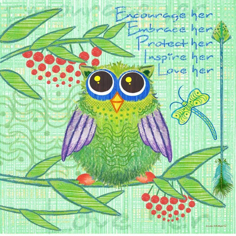 Lil Bird II White Modern Wood Framed Art Print by Phillips, Anita