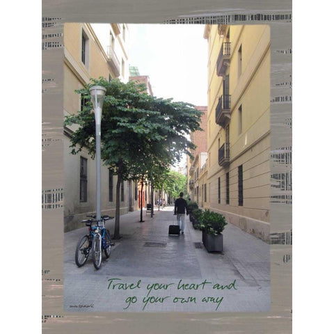 Traveler White Modern Wood Framed Art Print by Phillips, Anita