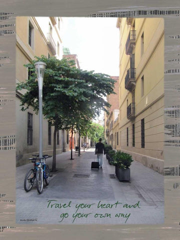 Traveler White Modern Wood Framed Art Print with Double Matting by Phillips, Anita