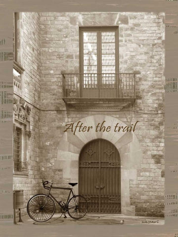 After the Trail Sepia Black Ornate Wood Framed Art Print with Double Matting by Phillips, Anita