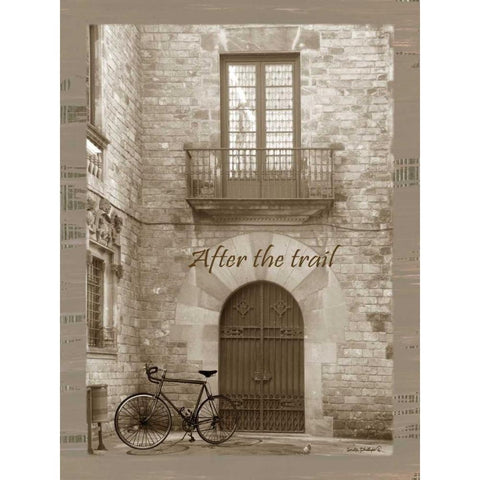 After the Trail Sepia Black Modern Wood Framed Art Print by Phillips, Anita