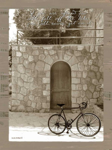 If You Are Afraid Sepia Black Ornate Wood Framed Art Print with Double Matting by Phillips, Anita