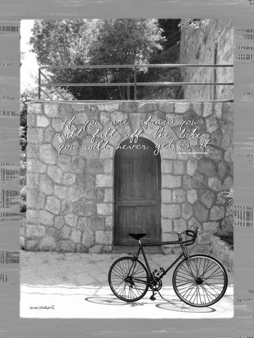 If You Are Afraid BandW Black Ornate Wood Framed Art Print with Double Matting by Phillips, Anita