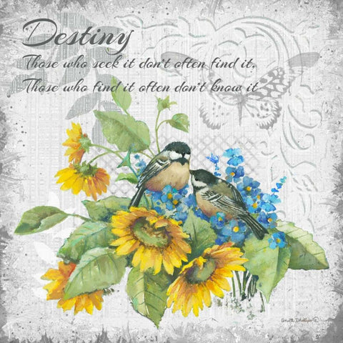 Destiny Black Ornate Wood Framed Art Print with Double Matting by Phillips, Anita