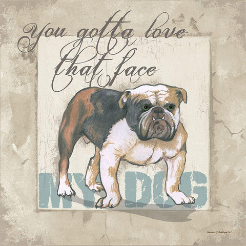 Love That Face Black Ornate Wood Framed Art Print with Double Matting by Phillips, Anita