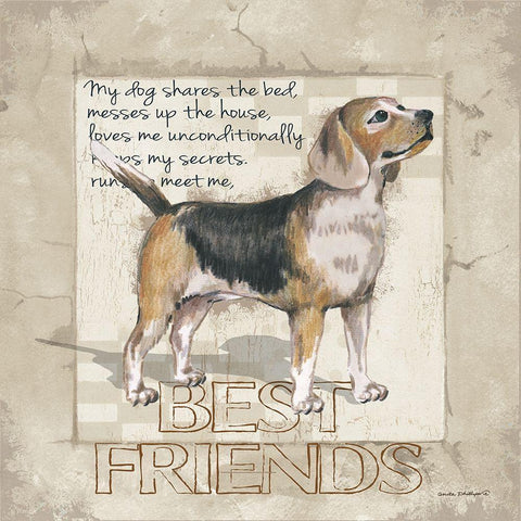 My Dog Black Modern Wood Framed Art Print with Double Matting by Phillips, Anita