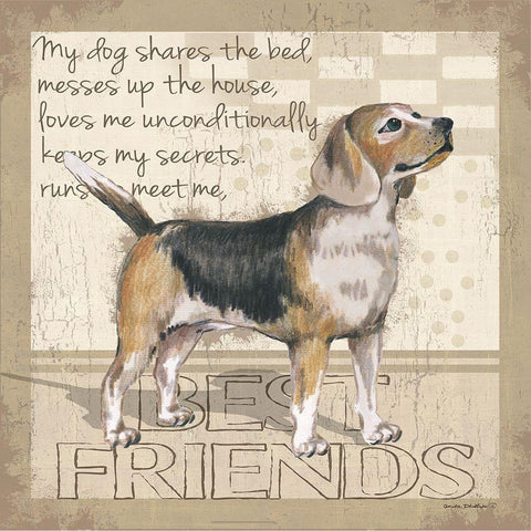 My Dog II Black Ornate Wood Framed Art Print with Double Matting by Phillips, Anita