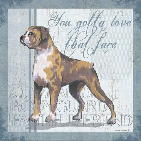Love That Face II Black Modern Wood Framed Art Print with Double Matting by Phillips, Anita