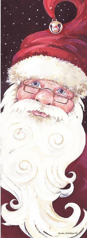 Santa Long White Modern Wood Framed Art Print with Double Matting by Phillips, Anita