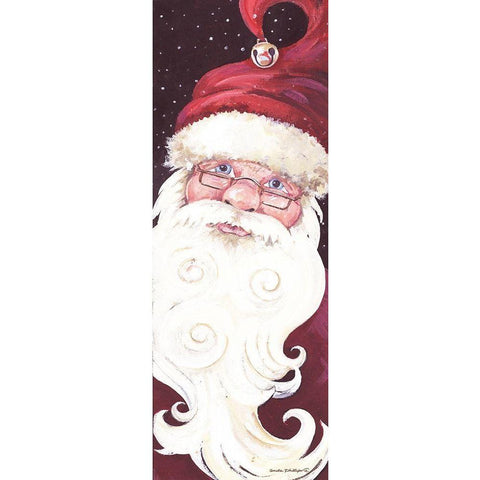 Santa Long Black Modern Wood Framed Art Print by Phillips, Anita