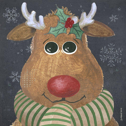 Rudolf Gold Ornate Wood Framed Art Print with Double Matting by Phillips, Anita