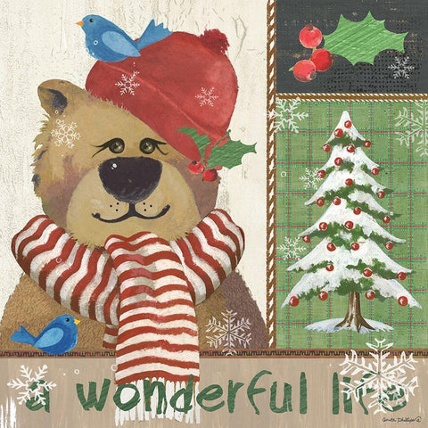Wonderful Life Black Modern Wood Framed Art Print with Double Matting by Phillips, Anita