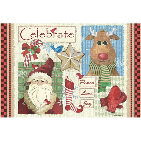 Celebrate Gold Ornate Wood Framed Art Print with Double Matting by Phillips, Anita