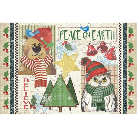 Peace on Earth White Modern Wood Framed Art Print by Phillips, Anita