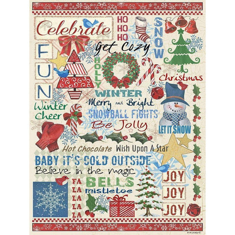 Celebrate Sampler Gold Ornate Wood Framed Art Print with Double Matting by Phillips, Anita