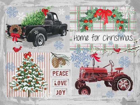 Nostalgia II Black Ornate Wood Framed Art Print with Double Matting by Phillips, Anita