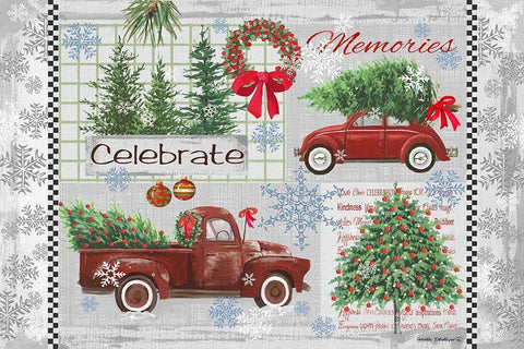 Nostalgia IV White Modern Wood Framed Art Print with Double Matting by Phillips, Anita