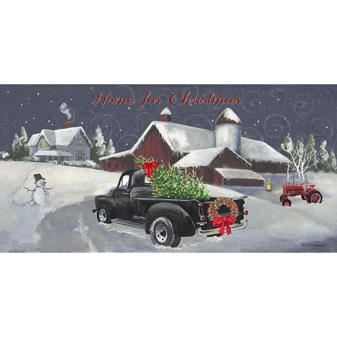 Home for Christmas White Modern Wood Framed Art Print by Phillips, Anita