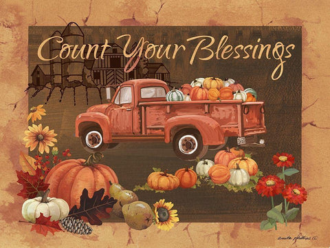 Count Your Blessings IV White Modern Wood Framed Art Print with Double Matting by Phillips, Anita