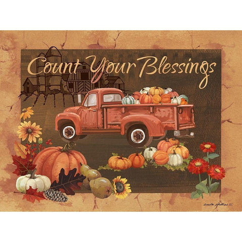 Count Your Blessings IV Black Modern Wood Framed Art Print with Double Matting by Phillips, Anita