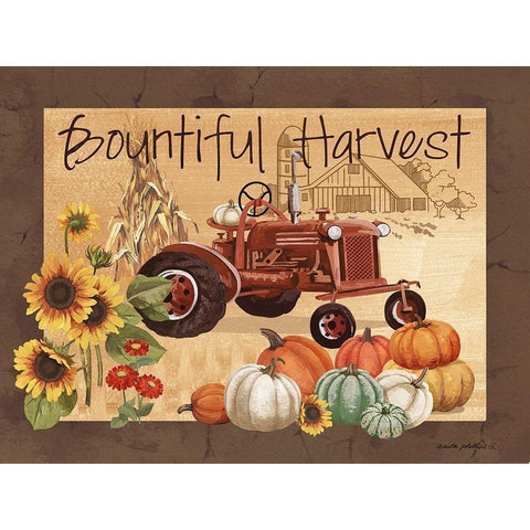 Bountiful Harvest Black Modern Wood Framed Art Print with Double Matting by Phillips, Anita