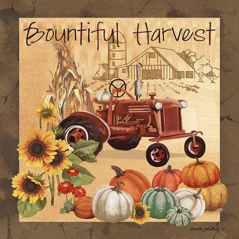 Bountiful Harvest II Gold Ornate Wood Framed Art Print with Double Matting by Phillips, Anita
