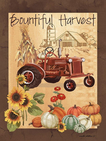 Bountiful Harvest III White Modern Wood Framed Art Print with Double Matting by Phillips, Anita
