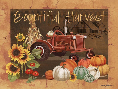 Bountiful Harvest IV White Modern Wood Framed Art Print with Double Matting by Phillips, Anita
