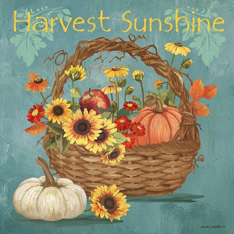 Harvest Sunshine White Modern Wood Framed Art Print by Phillips, Anita