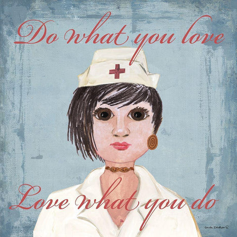 Do What You Love Black Modern Wood Framed Art Print with Double Matting by Phillips, Anita