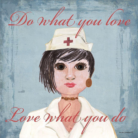Do What You Love Black Ornate Wood Framed Art Print with Double Matting by Phillips, Anita