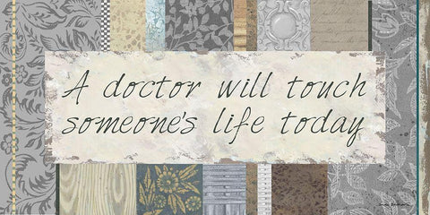 Doctors Touch Lives Black Ornate Wood Framed Art Print with Double Matting by Phillips, Anita