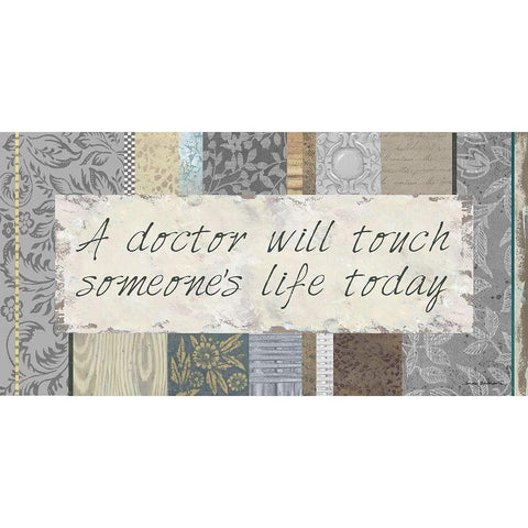 Doctors Touch Lives White Modern Wood Framed Art Print by Phillips, Anita