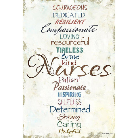 Nurses Are Black Modern Wood Framed Art Print with Double Matting by Phillips, Anita