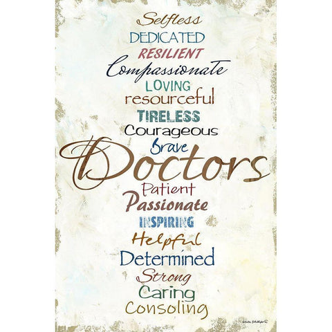 Doctors Are Black Modern Wood Framed Art Print by Phillips, Anita