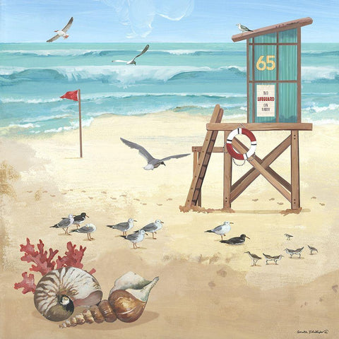 Lifeguard I Black Modern Wood Framed Art Print by Phillips, Anita