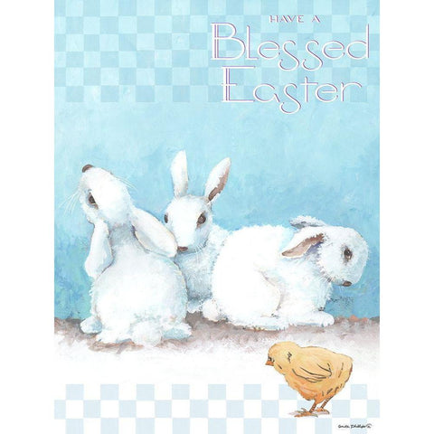 Blessed Easter Black Modern Wood Framed Art Print with Double Matting by Phillips, Anita
