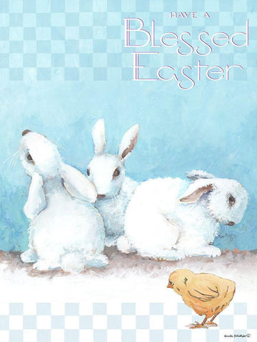 Blessed Easter Black Ornate Wood Framed Art Print with Double Matting by Phillips, Anita