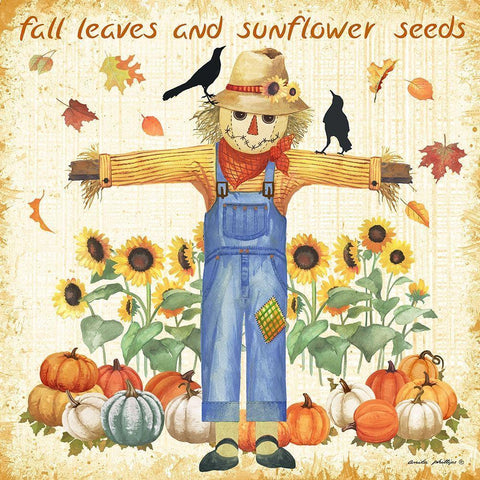 Sunflower Seeds Gold Ornate Wood Framed Art Print with Double Matting by Phillips, Anita