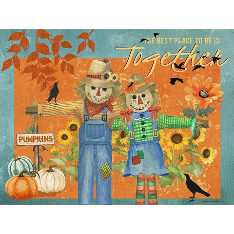 Together Black Modern Wood Framed Art Print by Phillips, Anita