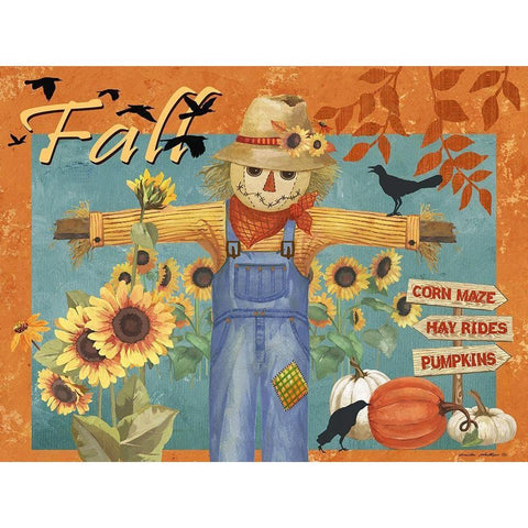 Fall Black Modern Wood Framed Art Print by Phillips, Anita