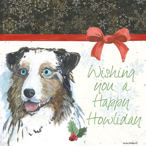 Howlidays White Modern Wood Framed Art Print with Double Matting by Phillips, Anita