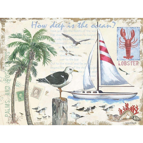 How Deep Gold Ornate Wood Framed Art Print with Double Matting by Phillips, Anita