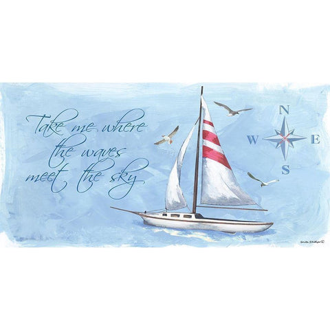 Take Me Gold Ornate Wood Framed Art Print with Double Matting by Phillips, Anita