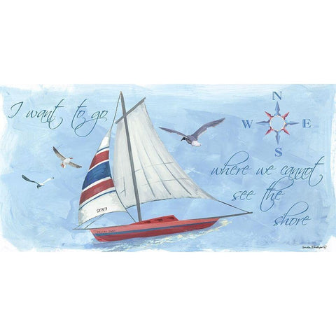 I Want to Go Gold Ornate Wood Framed Art Print with Double Matting by Phillips, Anita