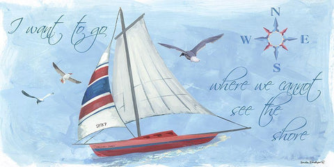 I Want to Go White Modern Wood Framed Art Print with Double Matting by Phillips, Anita