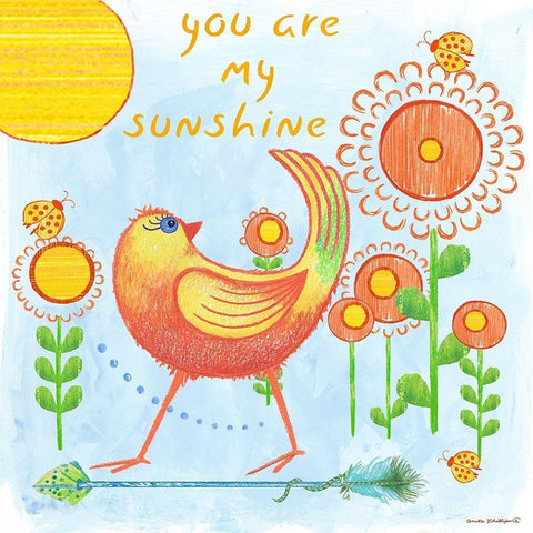 My Sunshine Black Modern Wood Framed Art Print by Phillips, Anita