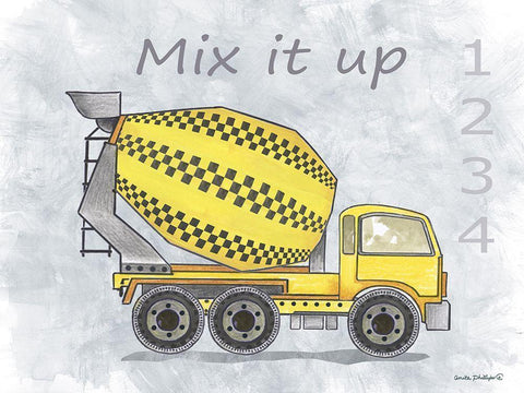 Mix It Up White Modern Wood Framed Art Print with Double Matting by Phillips, Anita