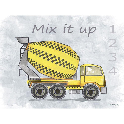 Mix It Up Black Modern Wood Framed Art Print with Double Matting by Phillips, Anita